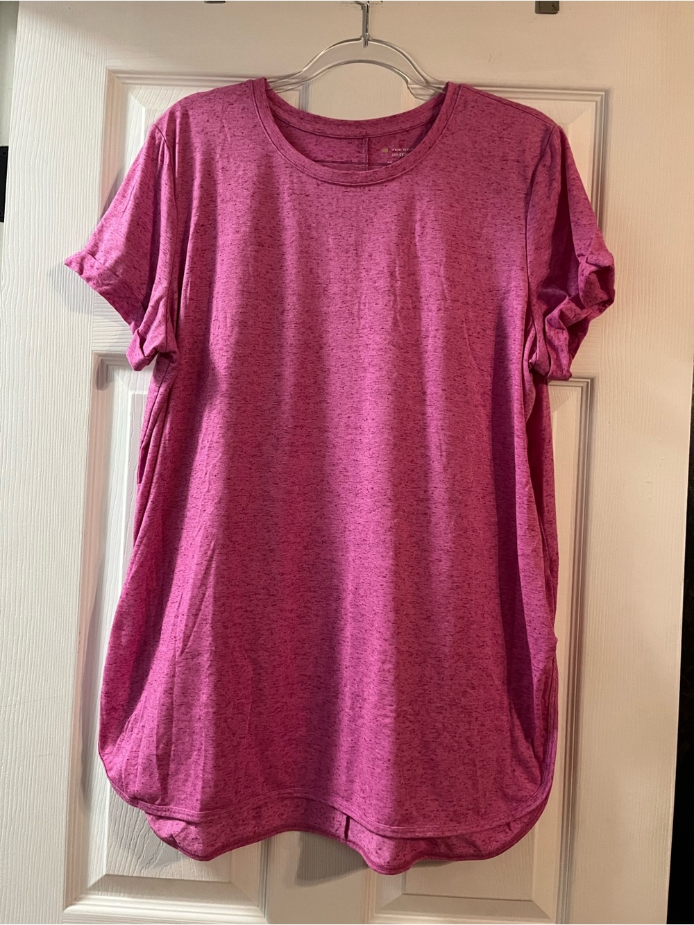 tek gear Pink Heather Short Sleeve Crewneck Tunic